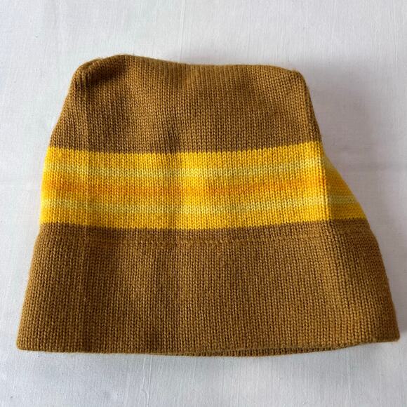 Wigwam Woolen Mills Vintage Ski Hat 1970’s 100% Wool USA Mustard Yellow - Picture 1 of 3